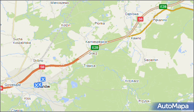 mapa Siecieminek, Siecieminek na mapie Targeo