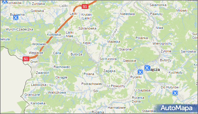 mapa Sól-Kiczora, Sól-Kiczora na mapie Targeo