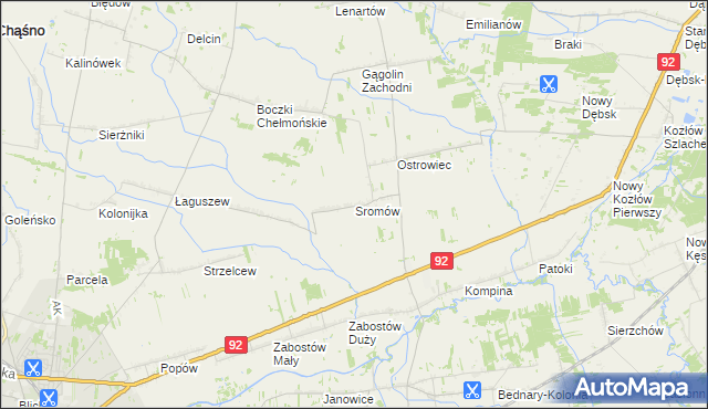 mapa Sromów, Sromów na mapie Targeo