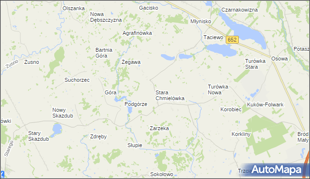mapa Stara Chmielówka, Stara Chmielówka na mapie Targeo