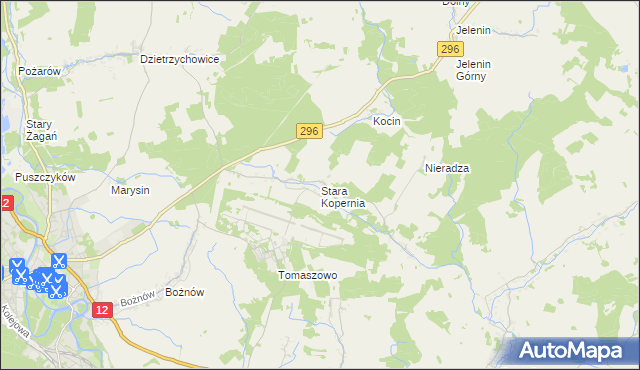 mapa Stara Kopernia, Stara Kopernia na mapie Targeo