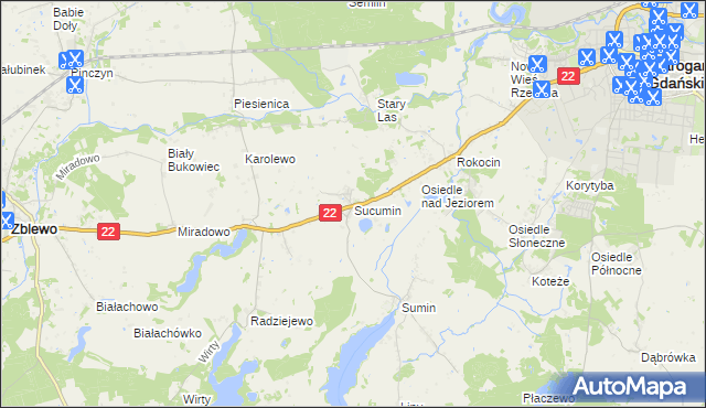 mapa Sucumin, Sucumin na mapie Targeo