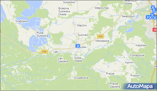 mapa Sułów gmina Milicz, Sułów gmina Milicz na mapie Targeo