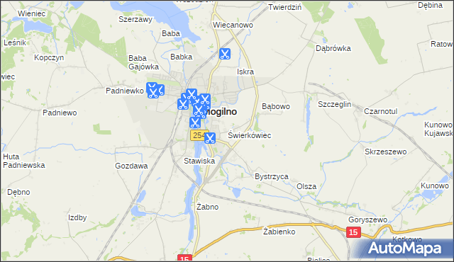 mapa Świerkówiec, Świerkówiec na mapie Targeo