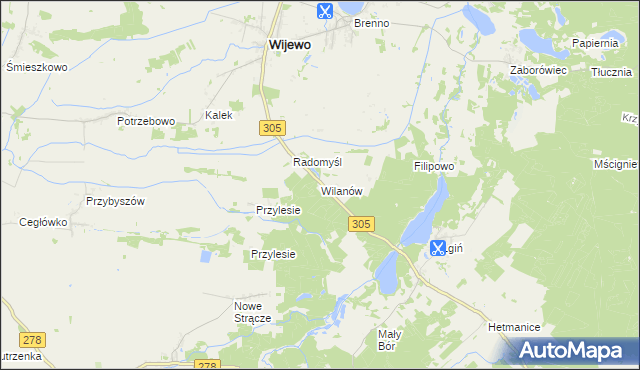 mapa Wilanów gmina Wijewo, Wilanów gmina Wijewo na mapie Targeo