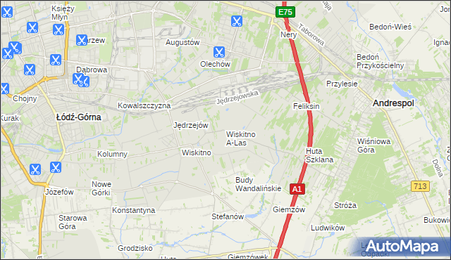 mapa Wiskitno A-Las, Wiskitno A-Las na mapie Targeo