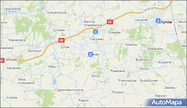 mapa Wola Kukalska, Wola Kukalska na mapie Targeo