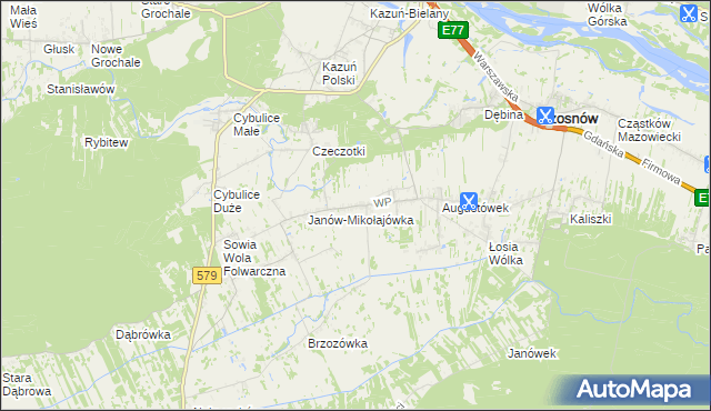 mapa Wólka Czosnowska, Wólka Czosnowska na mapie Targeo