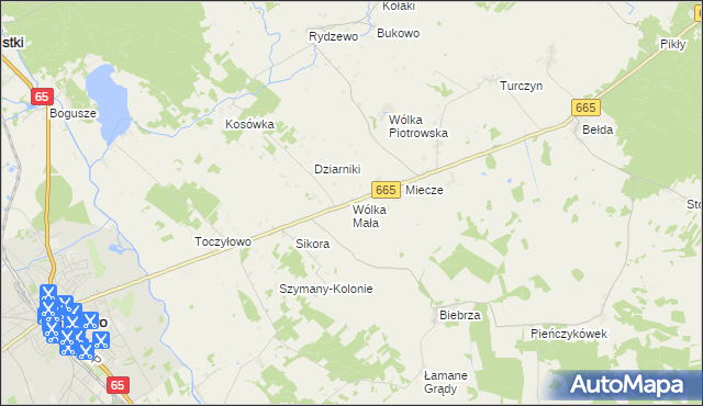mapa Wólka Mała gmina Rajgród, Wólka Mała gmina Rajgród na mapie Targeo