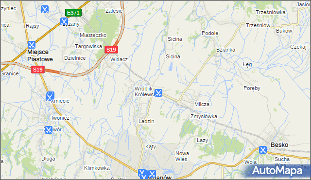 mapa Wróblik Szlachecki, Wróblik Szlachecki na mapie Targeo