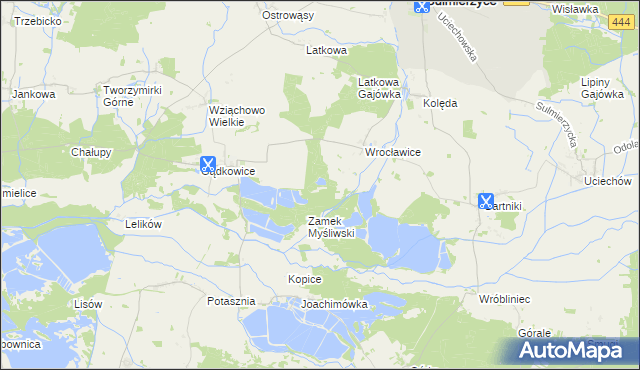 mapa Wrocławice Osada, Wrocławice Osada na mapie Targeo
