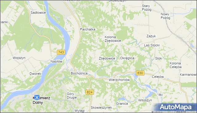 mapa Zbędowice, Zbędowice na mapie Targeo