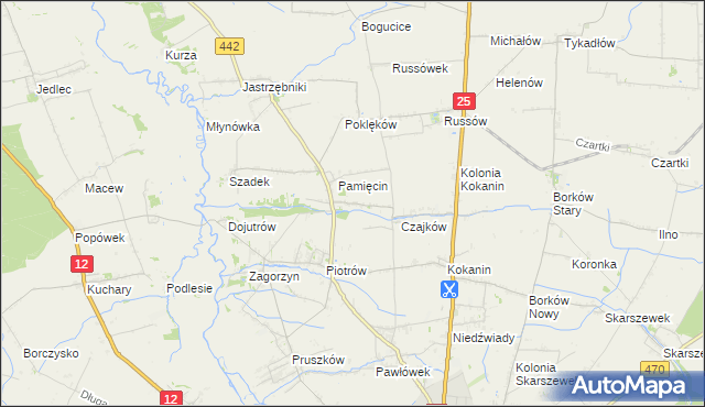 mapa Żegocin gmina Blizanów, Żegocin gmina Blizanów na mapie Targeo