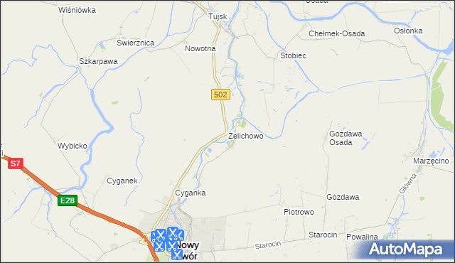 mapa Żelichowo gmina Nowy Dwór Gdański, Żelichowo gmina Nowy Dwór Gdański na mapie Targeo