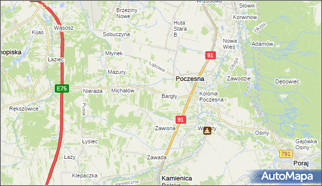 mapa Bargły, Bargły na mapie Targeo