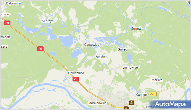 mapa Bielów, Bielów na mapie Targeo