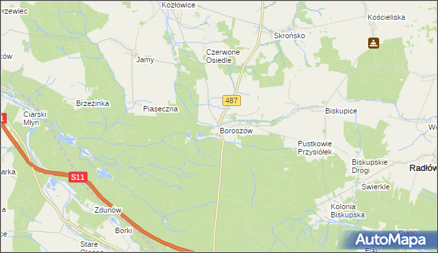 mapa Boroszów, Boroszów na mapie Targeo