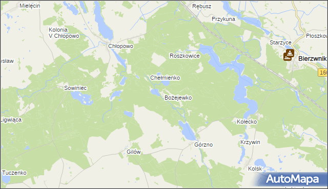 mapa Bożejewko, Bożejewko na mapie Targeo