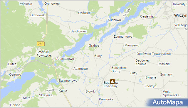 mapa Budy gmina Kleczew, Budy gmina Kleczew na mapie Targeo