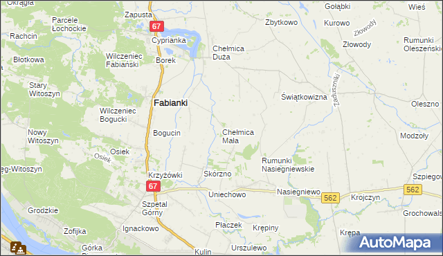 mapa Chełmica Mała, Chełmica Mała na mapie Targeo