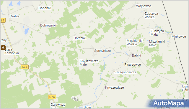 mapa Chmielowszczyzna, Chmielowszczyzna na mapie Targeo