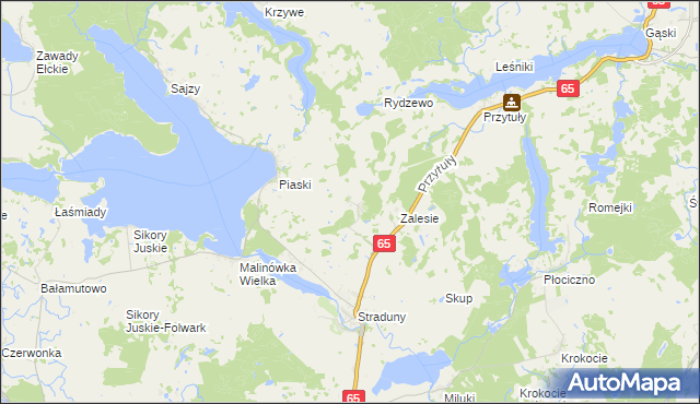 mapa Chojniak gmina Ełk, Chojniak gmina Ełk na mapie Targeo