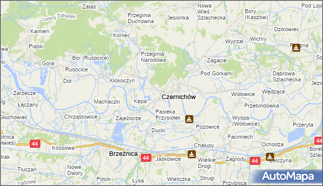 mapa Czernichów powiat krakowski, Czernichów powiat krakowski na mapie Targeo