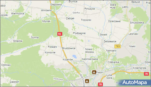 mapa Dziewki, Dziewki na mapie Targeo