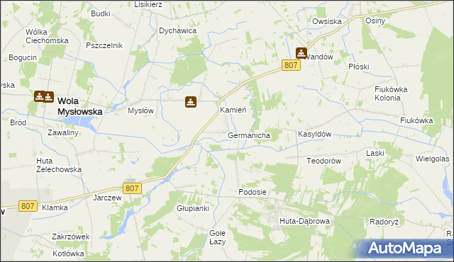 mapa Germanicha, Germanicha na mapie Targeo