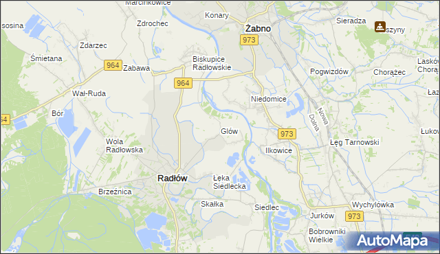 mapa Glów, Glów na mapie Targeo