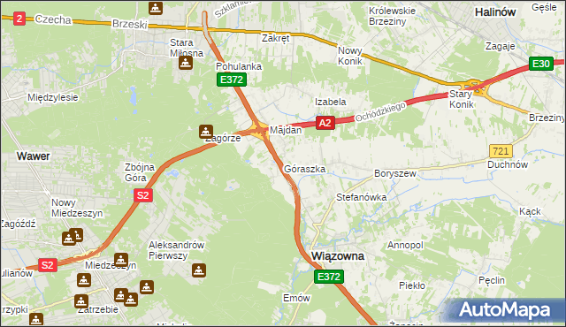 mapa Góraszka, Góraszka na mapie Targeo