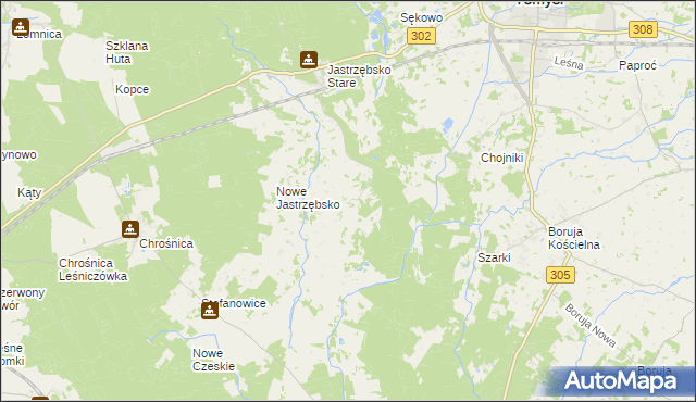 mapa Grubsko, Grubsko na mapie Targeo