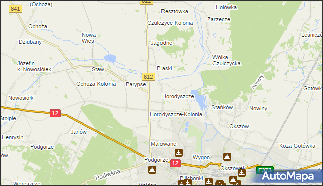 mapa Horodyszcze gmina Chełm, Horodyszcze gmina Chełm na mapie Targeo