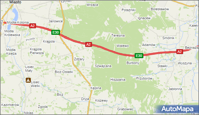 mapa Izabelin gmina Krzymów, Izabelin gmina Krzymów na mapie Targeo