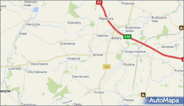 mapa Jenków, Jenków na mapie Targeo