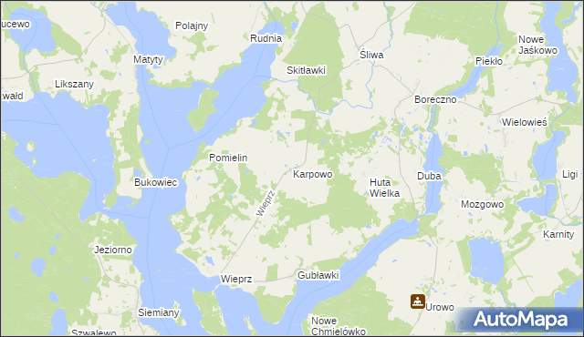 mapa Karpowo, Karpowo na mapie Targeo