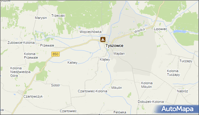 mapa Klątwy, Klątwy na mapie Targeo
