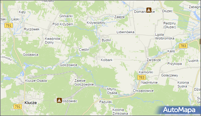 mapa Kolbark, Kolbark na mapie Targeo