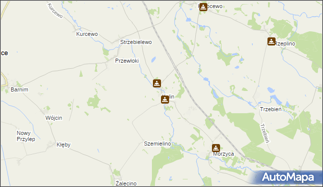mapa Kolin, Kolin na mapie Targeo