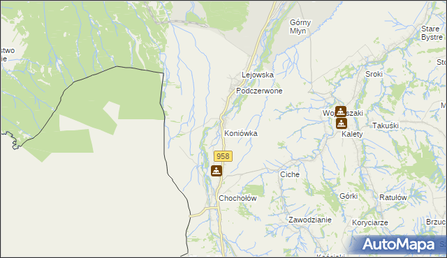 mapa Koniówka, Koniówka na mapie Targeo