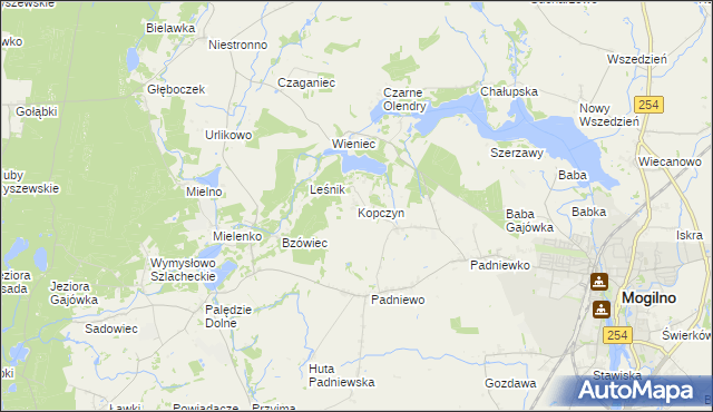 mapa Kopczyn, Kopczyn na mapie Targeo