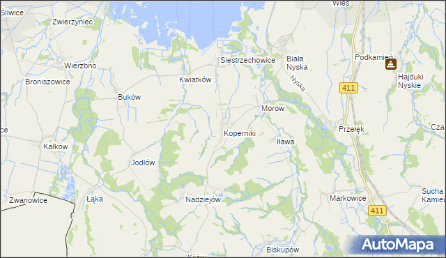 mapa Koperniki, Koperniki na mapie Targeo