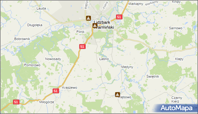 mapa Łabno, Łabno na mapie Targeo