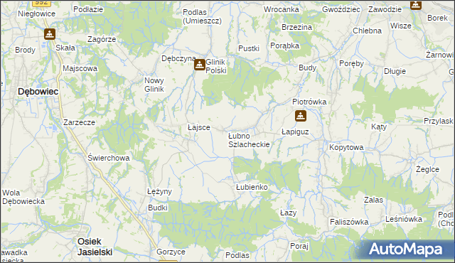 mapa Łubno Szlacheckie, Łubno Szlacheckie na mapie Targeo