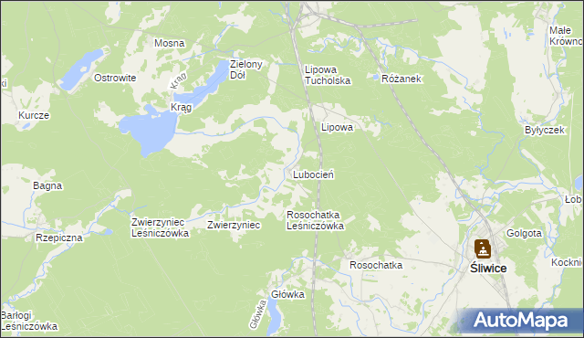 mapa Lubocień, Lubocień na mapie Targeo