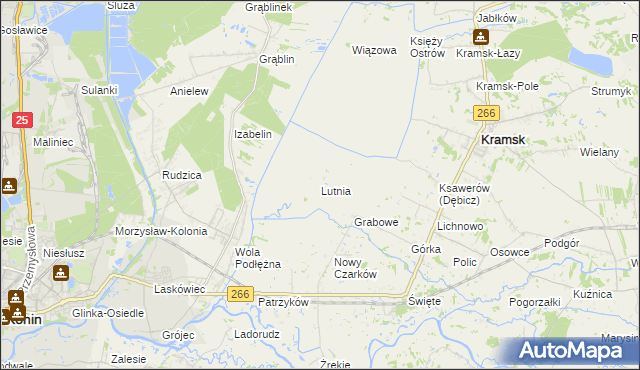 mapa Lutnia, Lutnia na mapie Targeo