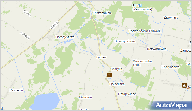 mapa Łyniew, Łyniew na mapie Targeo