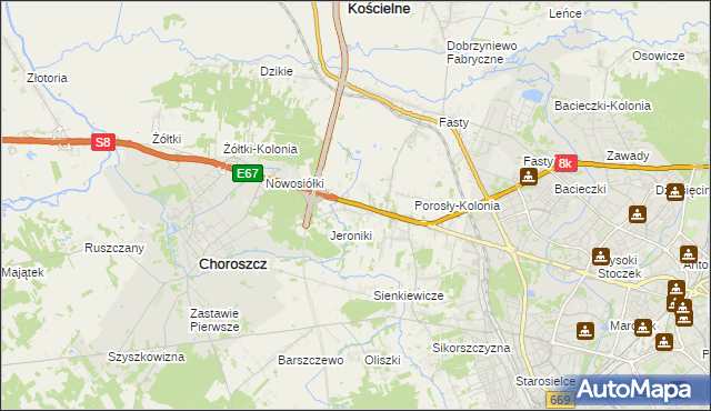 mapa Łyski, Łyski na mapie Targeo