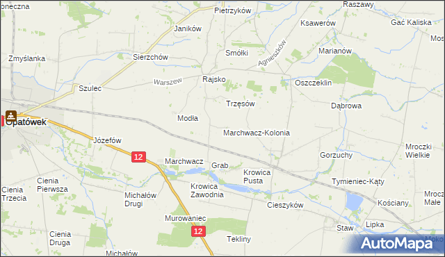 mapa Marchwacz-Kolonia, Marchwacz-Kolonia na mapie Targeo