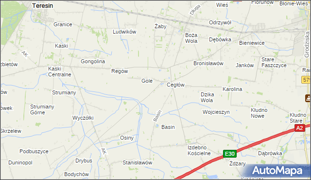 mapa Murowaniec gmina Baranów, Murowaniec gmina Baranów na mapie Targeo